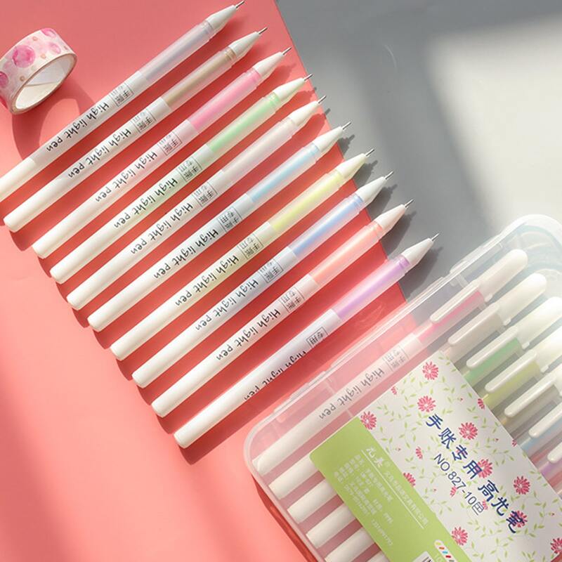 

10pcs Colorful Gel Pen, Multicolor