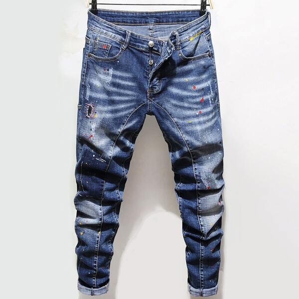 

Men Washed Ripped Jeans, Medium wash