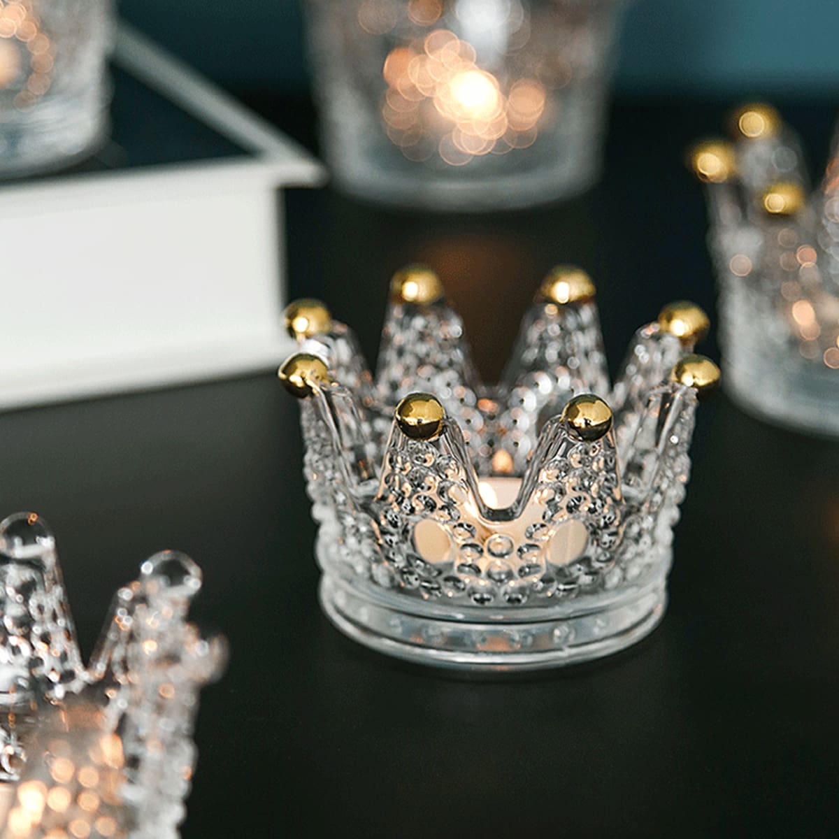 

Crystal Crown Shaped Decoration Ornament, Multicolor