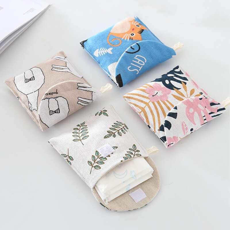 

1pc Random Pattern Sanitary Napkin Storage Bag, Multicolor