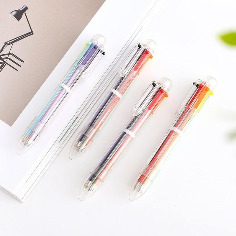 

1pc Clear Multi-color Ballpoint Pen, Multicolor
