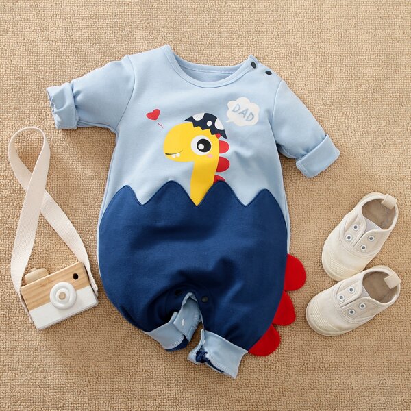 

Baby Unisex Cartoon Graphic Jumpsuit, Blue