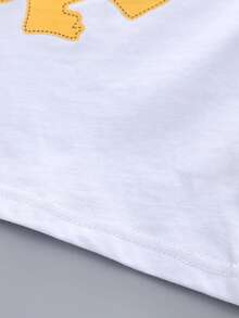 Toddler Boys Letter And Dinosaur Print Tee With Shorts - Multicolor - View 3