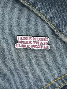 Slogan Design Brooch - Multicolor - View 1