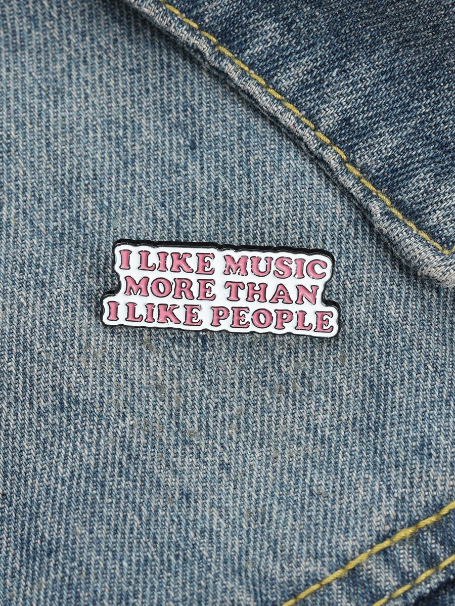 Slogan Design Brooch - Multicolor - View 1