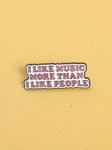 Slogan Design Brooch - Multicolor - View 2