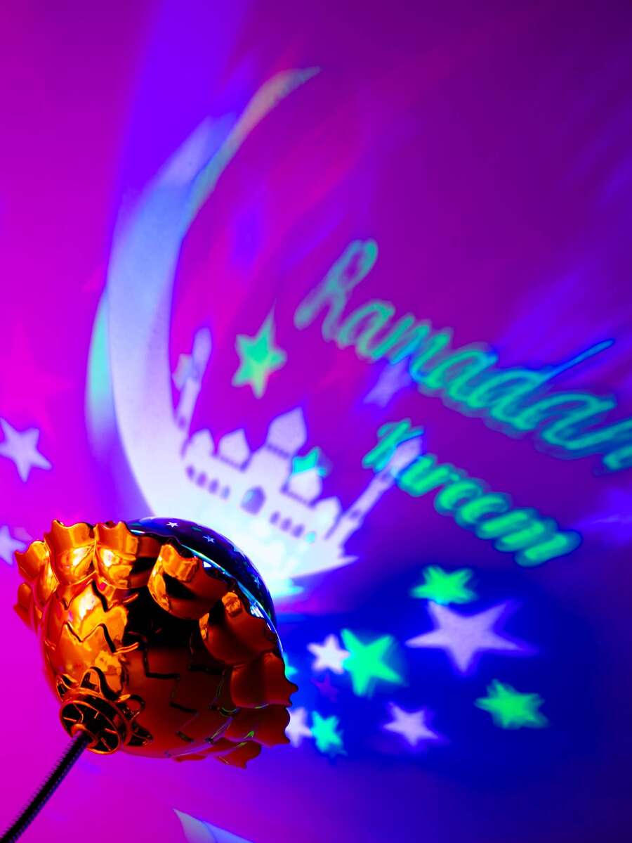 ضوء بروجكتر بنمط رمضان - متعدد الألوان - مشاهدة 1