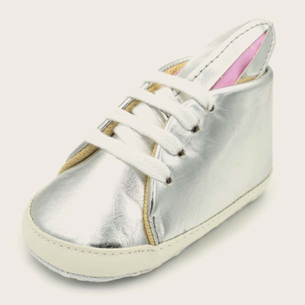 

Baby Girl Rabbit Ear Decor Sneakers, Silver