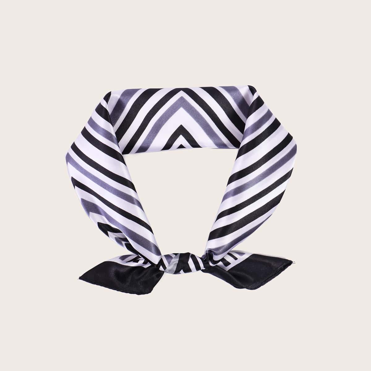 

Striped Pattern Bandana, Multicolor