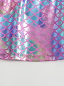 Baby Girl Fish Scale Metallic Skirt - Multicolor - View 3