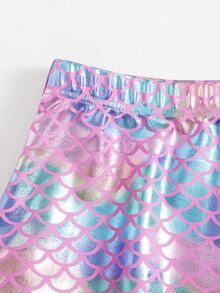 Baby Girl Fish Scale Metallic Skirt - Multicolor - View 4