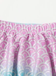 女嬰魚鱗片金屬質感半身裙 - 彩色 - 查看 4