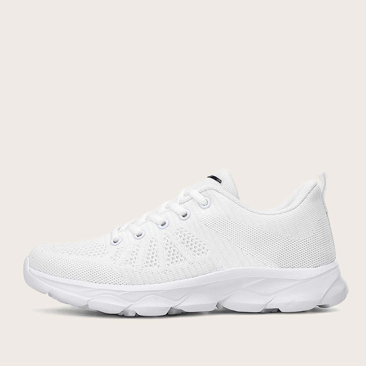 

Lace-up Front Sneakers, White
