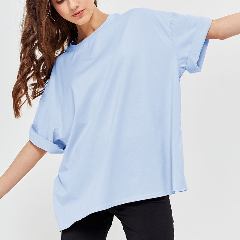 

Solid Oversized Tee, Blue