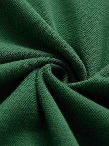 Manfinity RebelGame 男士素色紐扣細節POLO衫 - 綠色 - 查看 4