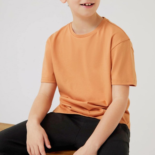 

Boys Drop Shoulder Solid Top, Orange
