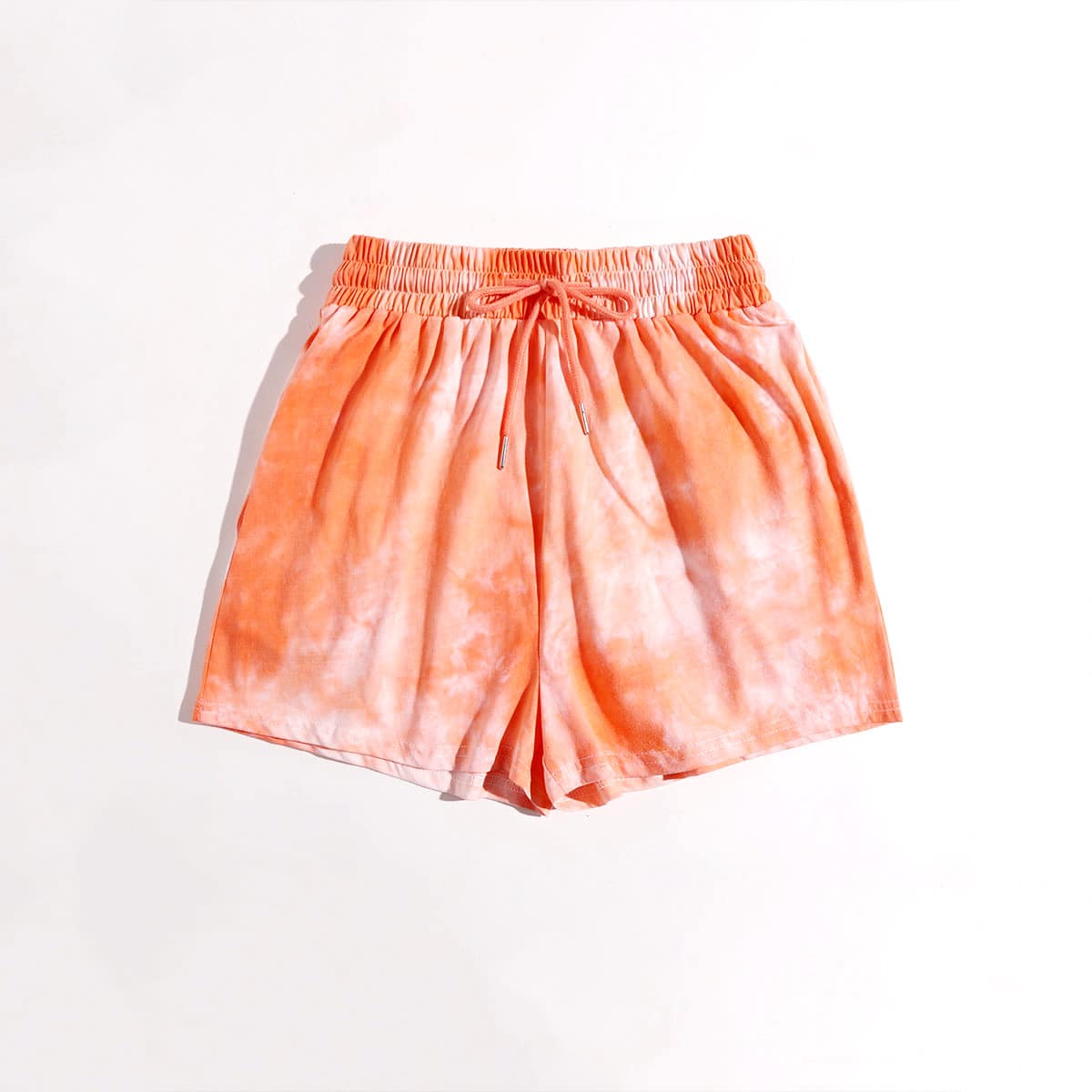 

Tie Dye Tie Front Shorts, Orange