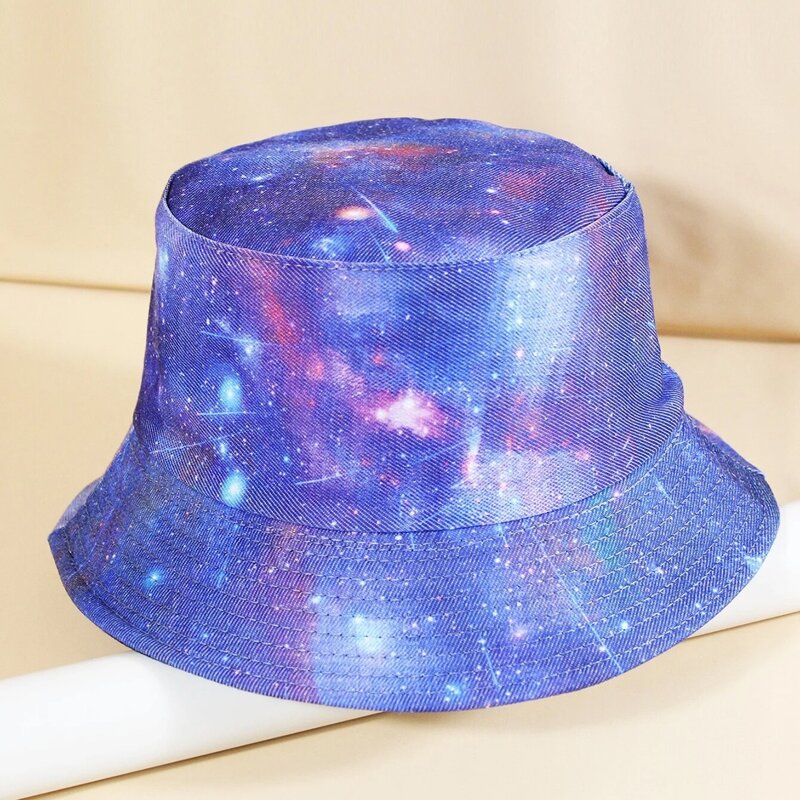 

Galaxy Print Bucket Hat, Blue