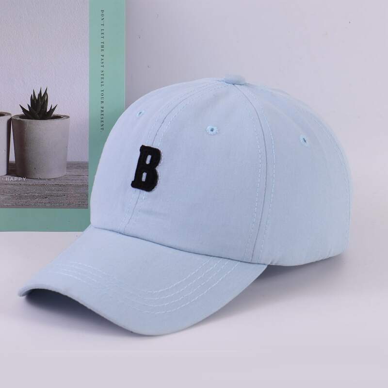 

Letter Decor Baseball Cap, Dusty blue