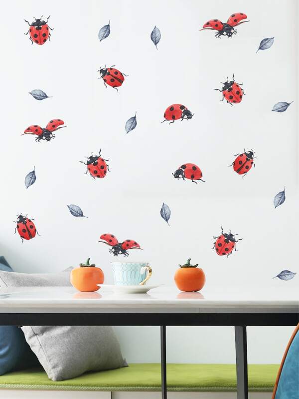 Kids Ladybug Print Wall Sticker Shein Eur - Colorful Ladybug Wall Decals Kids Ladybug Print Wall Sticker Shein Eur - Colorful Ladybug Wall Decals