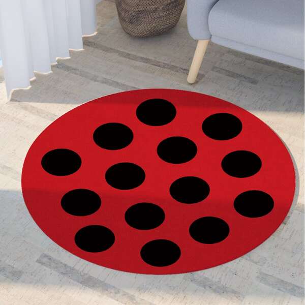 

Kids Ladybug Design Carpet, Multicolor