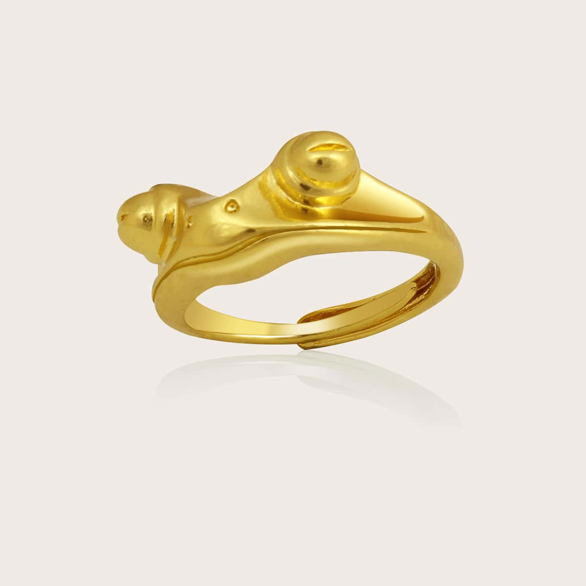 

1pc Frog Design Ring, Gold