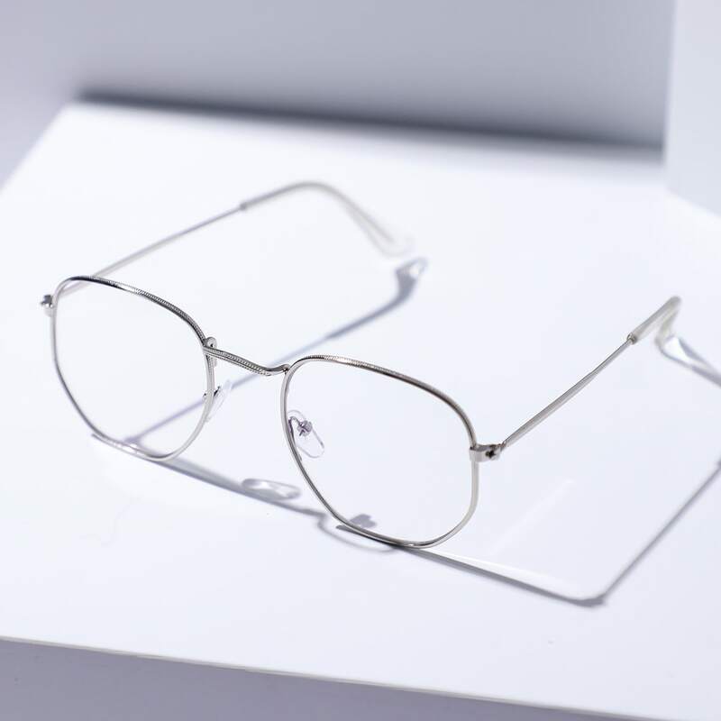 

Guys Metal Frame Glasses, Clear