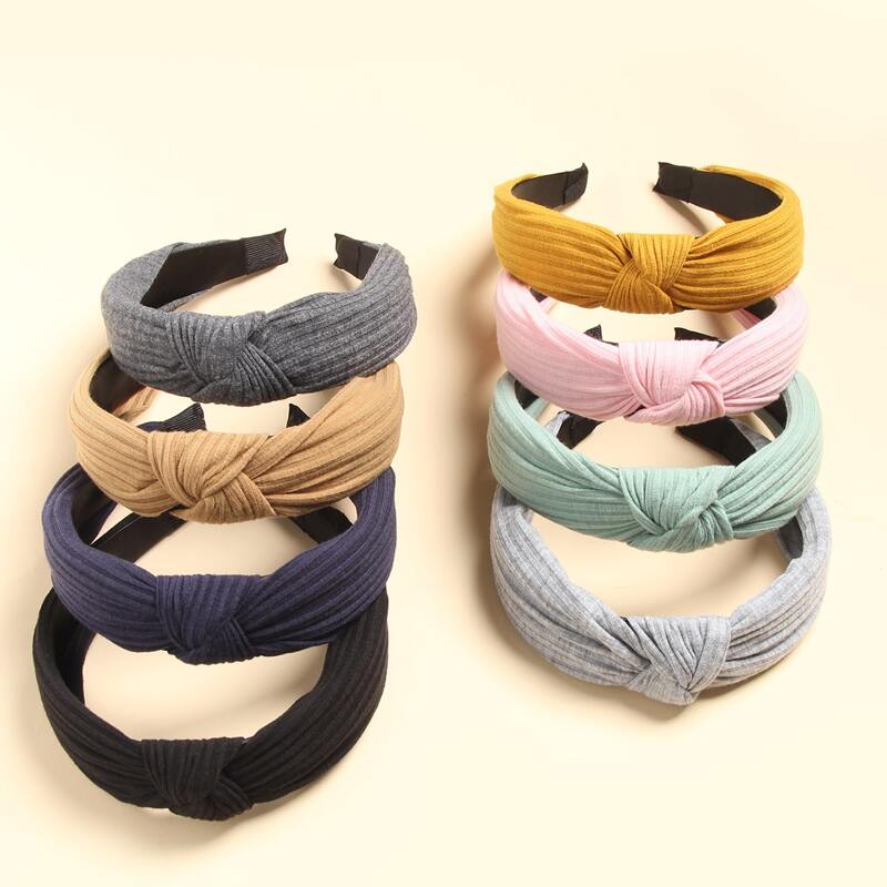 

8pcs Knot Decor Headband, Multicolor