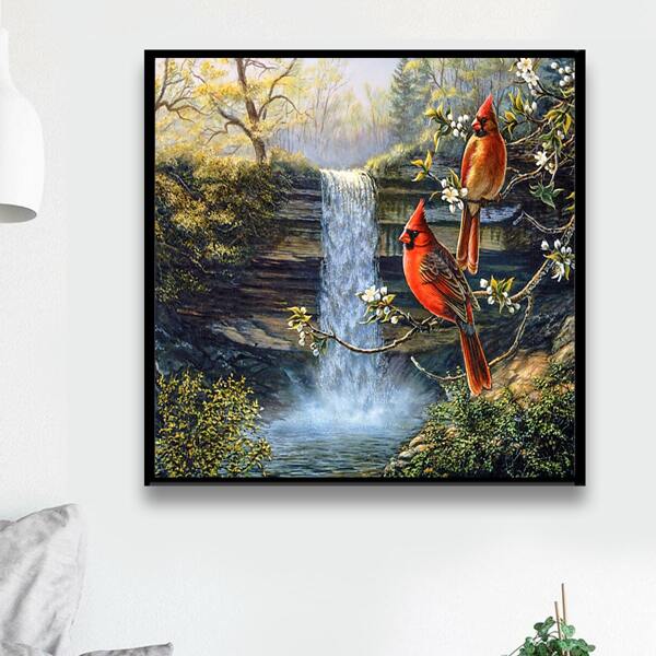 

Landscape Print DIY Diamond Unframed Painting, Multicolor