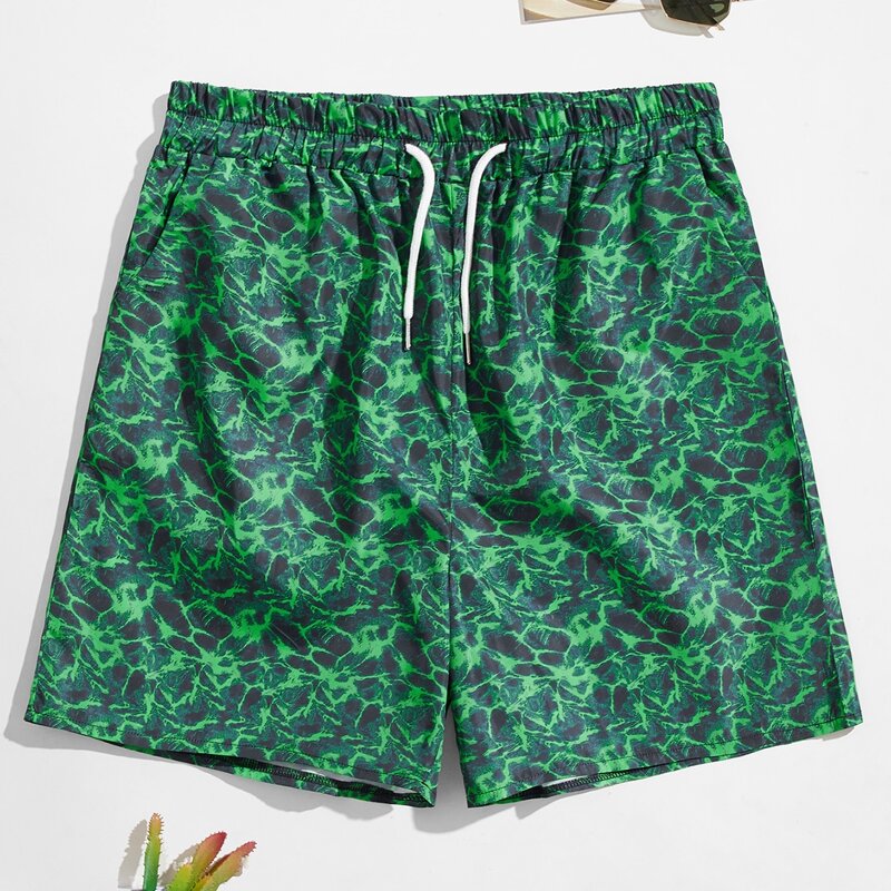

Guys All Over Print Drawstring Shorts 5'', Multicolor