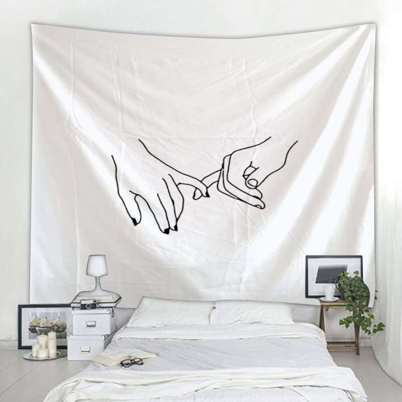 

Gestured Graphic Tapestry, White