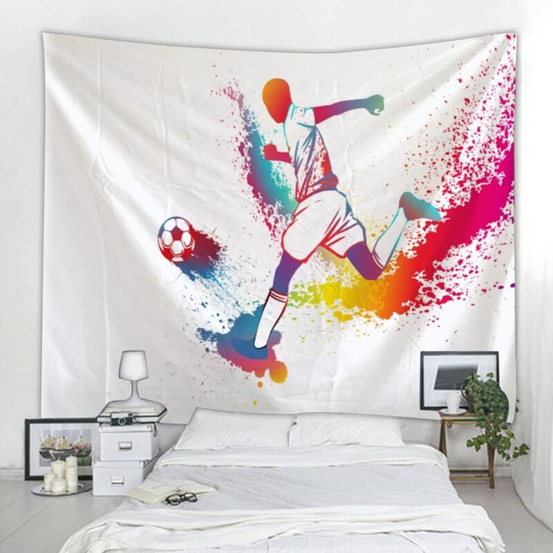 

Soccer Player Graphic Tapestry, Multicolor