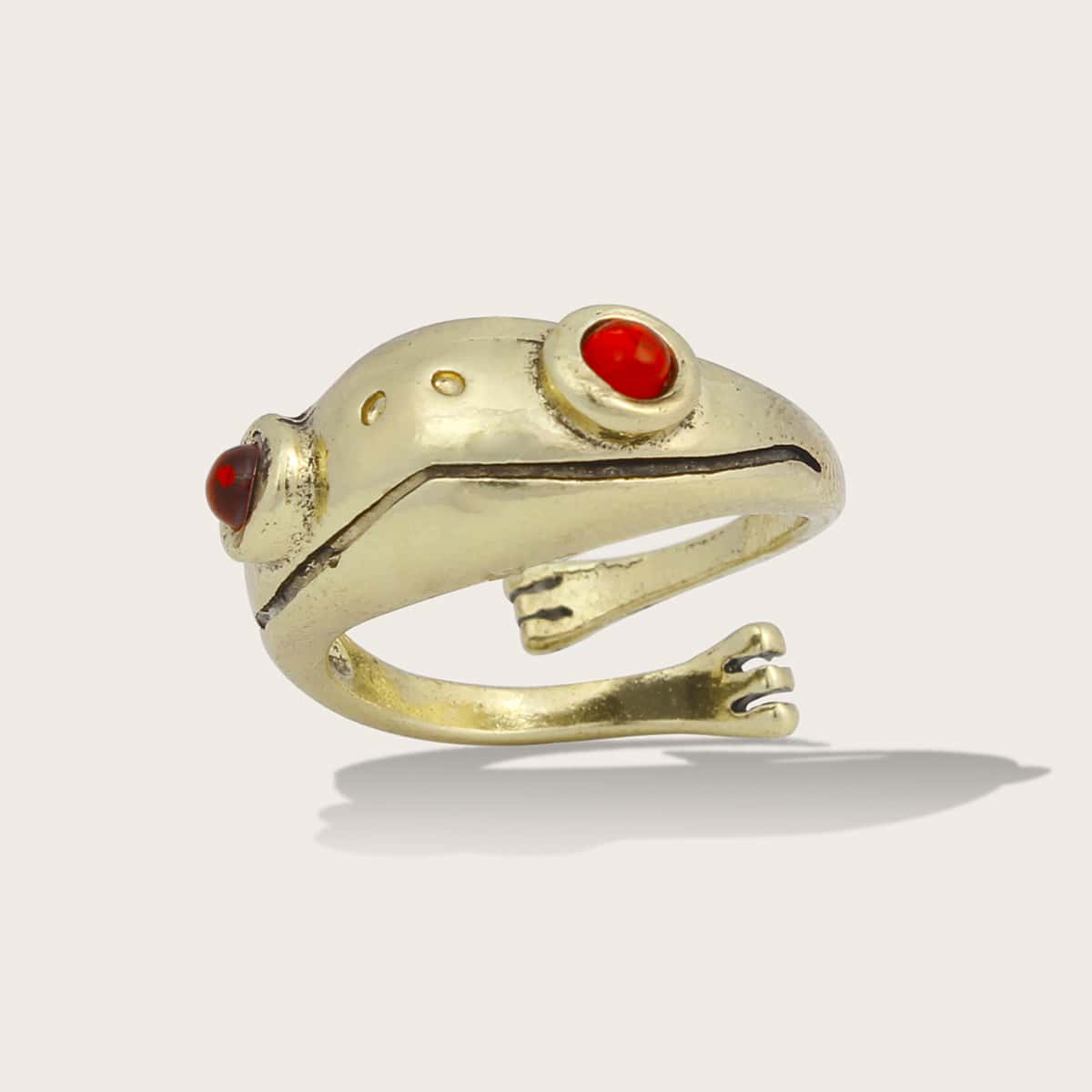

1pc Frog Design Ring, Gold