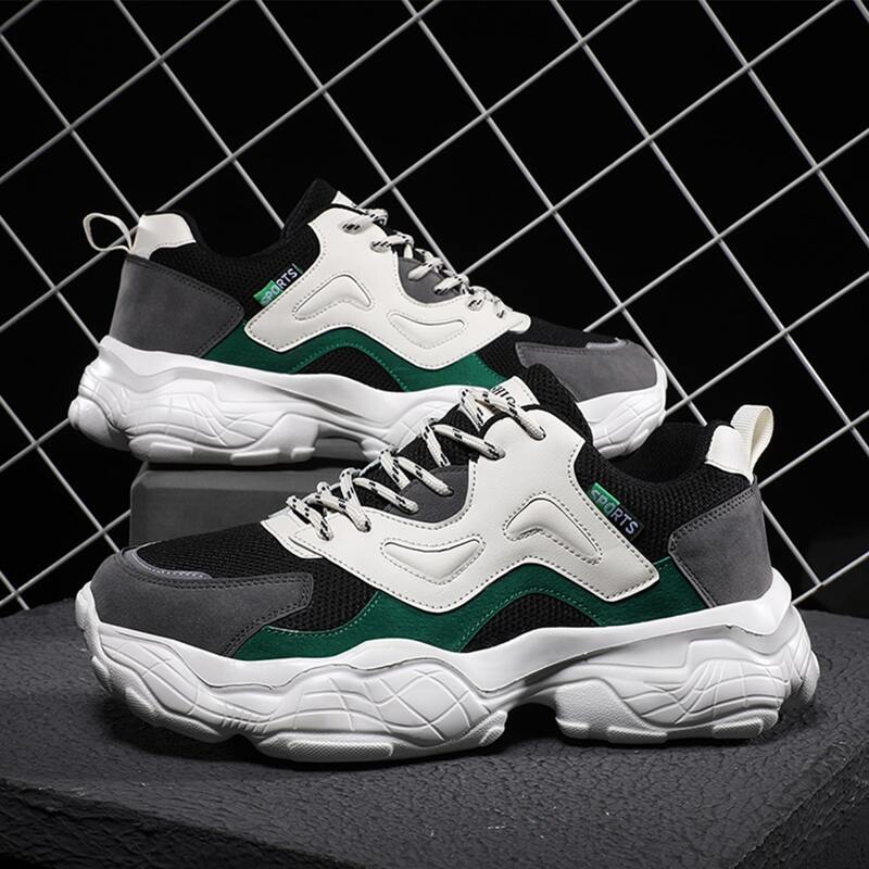 

Guys Colorblock Lace-up Chunky Sneakers, Multicolor