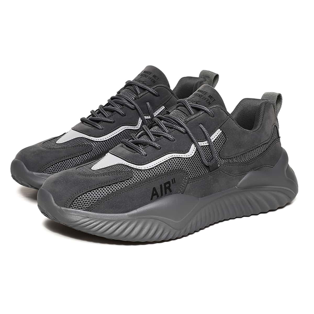 

Guys Lace-up Mesh Sneakers, Grey