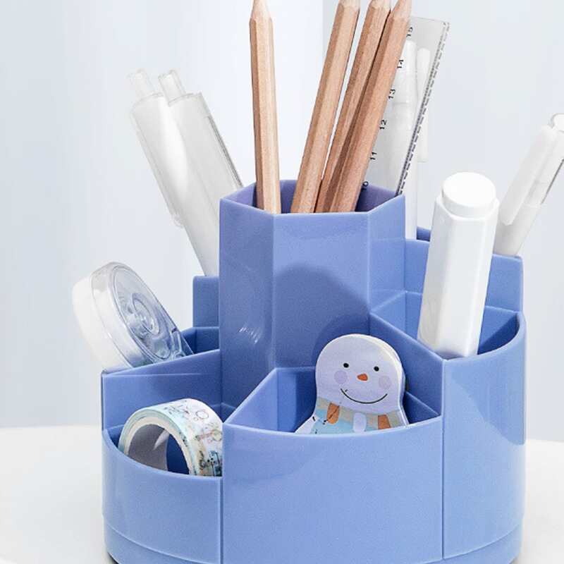 

1pc Plain Rotating Pen Holder, Dusty blue