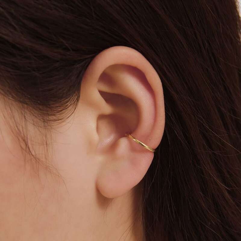 

1pc Minimalist Ear Cuff, Gold