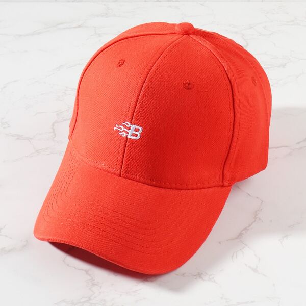 

Letter Embroidered Baseball Cap, Red