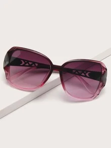 Marcos de gafas de moda con decoración de metal y acrílico - Morado - Ver 2