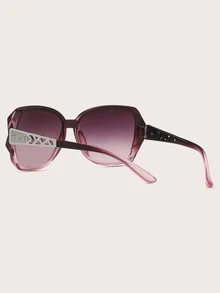 Marcos de gafas de moda con decoración de metal y acrílico - Morado - Ver 3