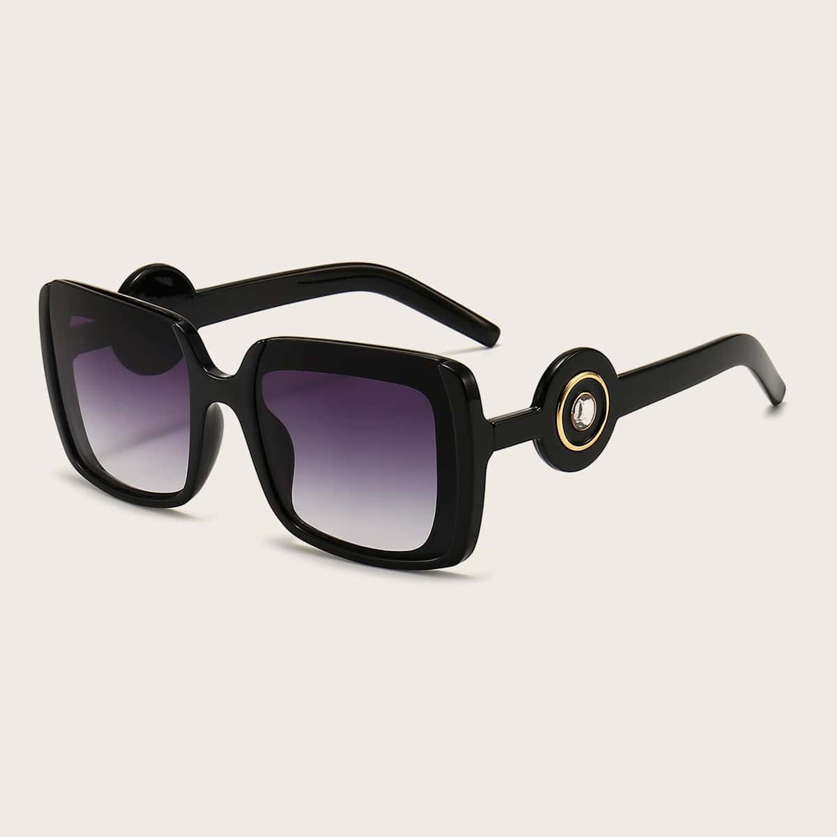 

Rhinestone Decor Acrylic Frame Sunglasses