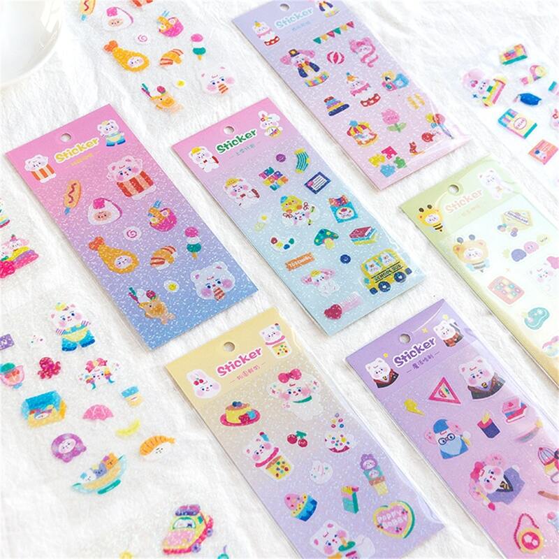 

2sheets Cartoon Graphic Random Sticker, Multicolor