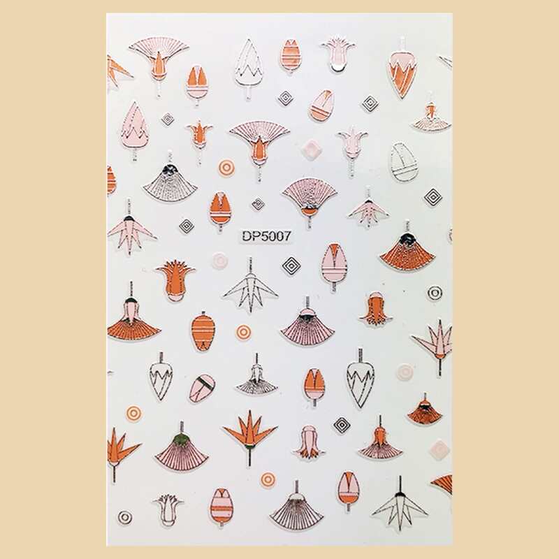 

1sheet Flower Pattern Nail Art Sticker, Multicolor