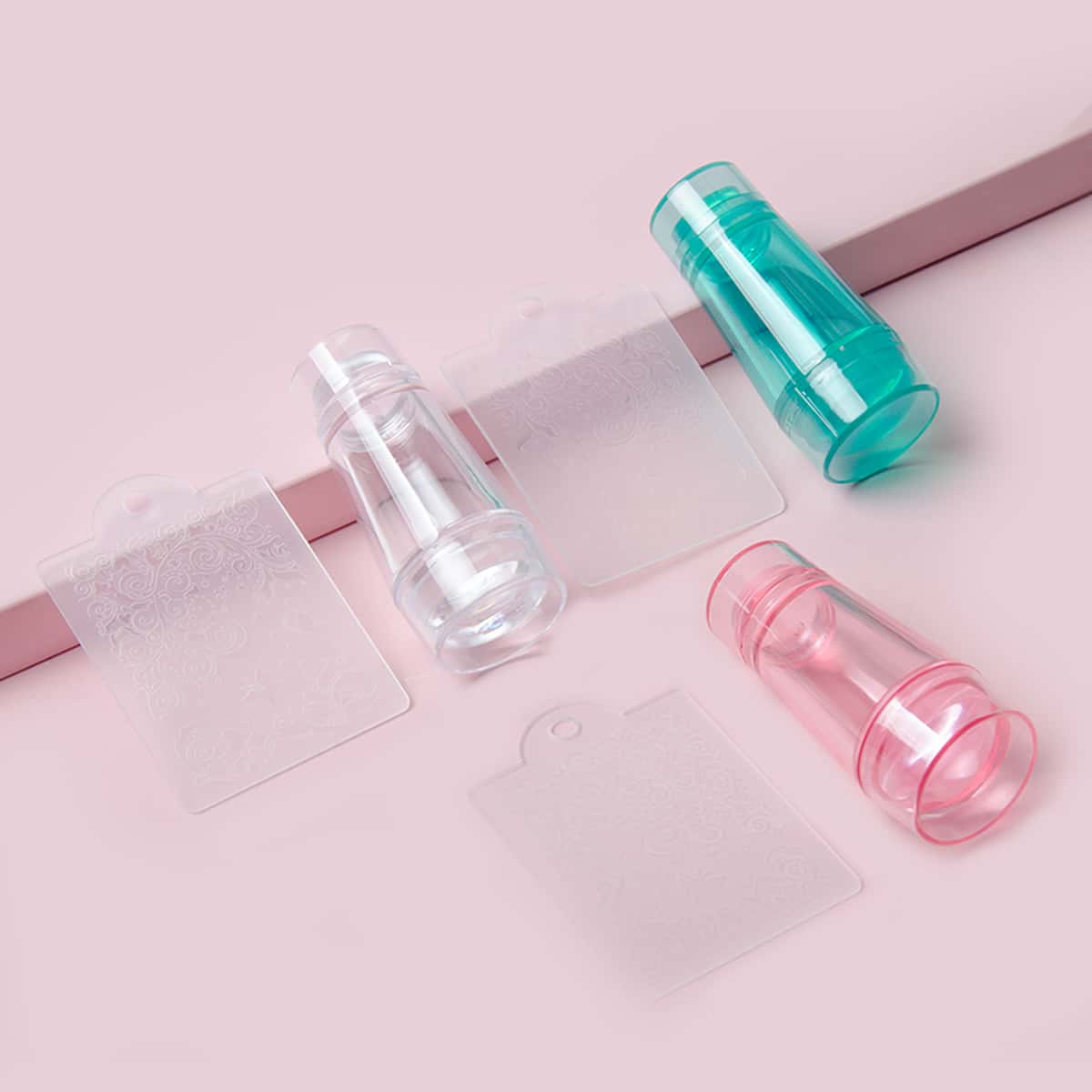 

1pc Random Color Clear Nail Art Stamper, Multicolor