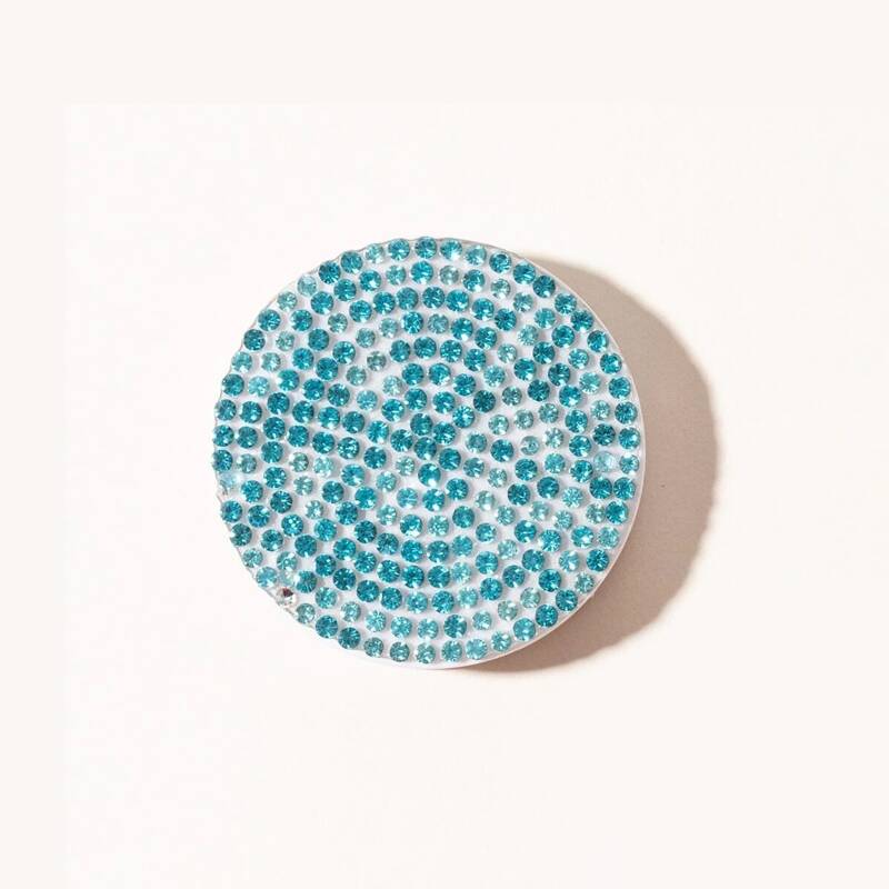 1pc Rhinestone Decor Round Phone Holder, Royal blue