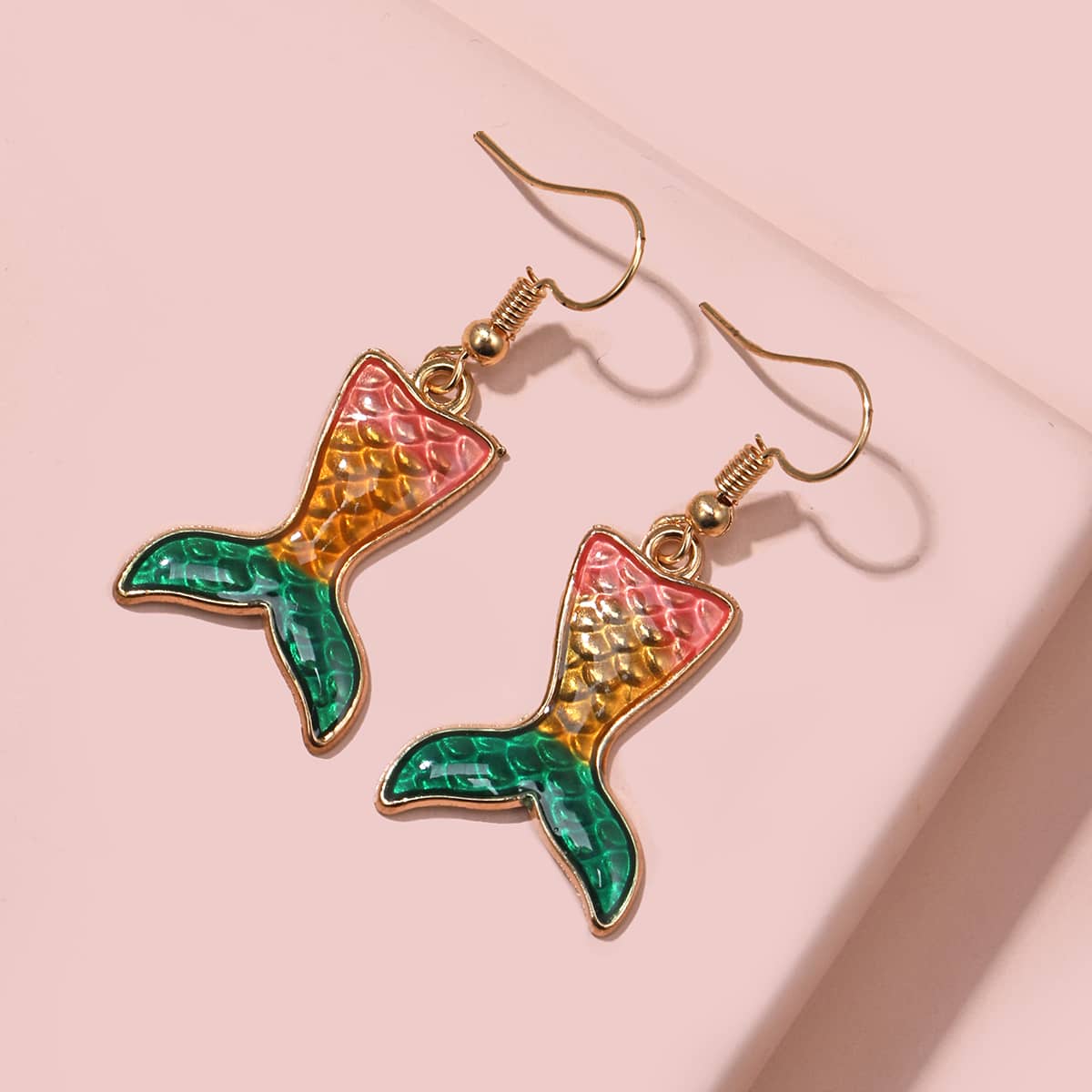 

Fish Tail Charm Drop Earrings, Multicolor