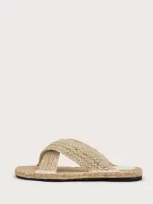 Sandalias de paja - Caqui - Ver 3