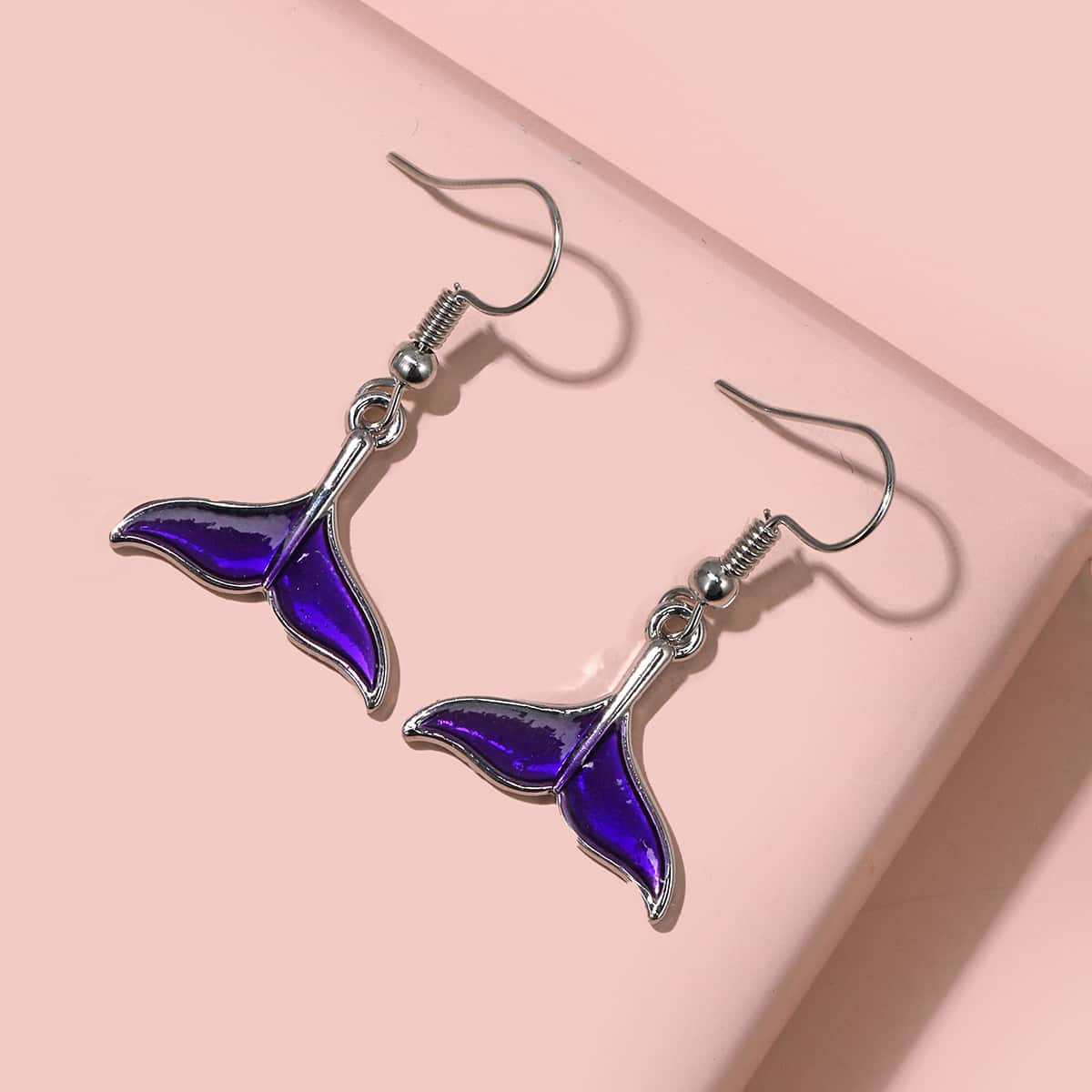 

Fish Tail Charm Drop Earrings, Royal blue