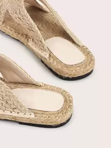 Sandalias de paja - Caqui - Ver 5