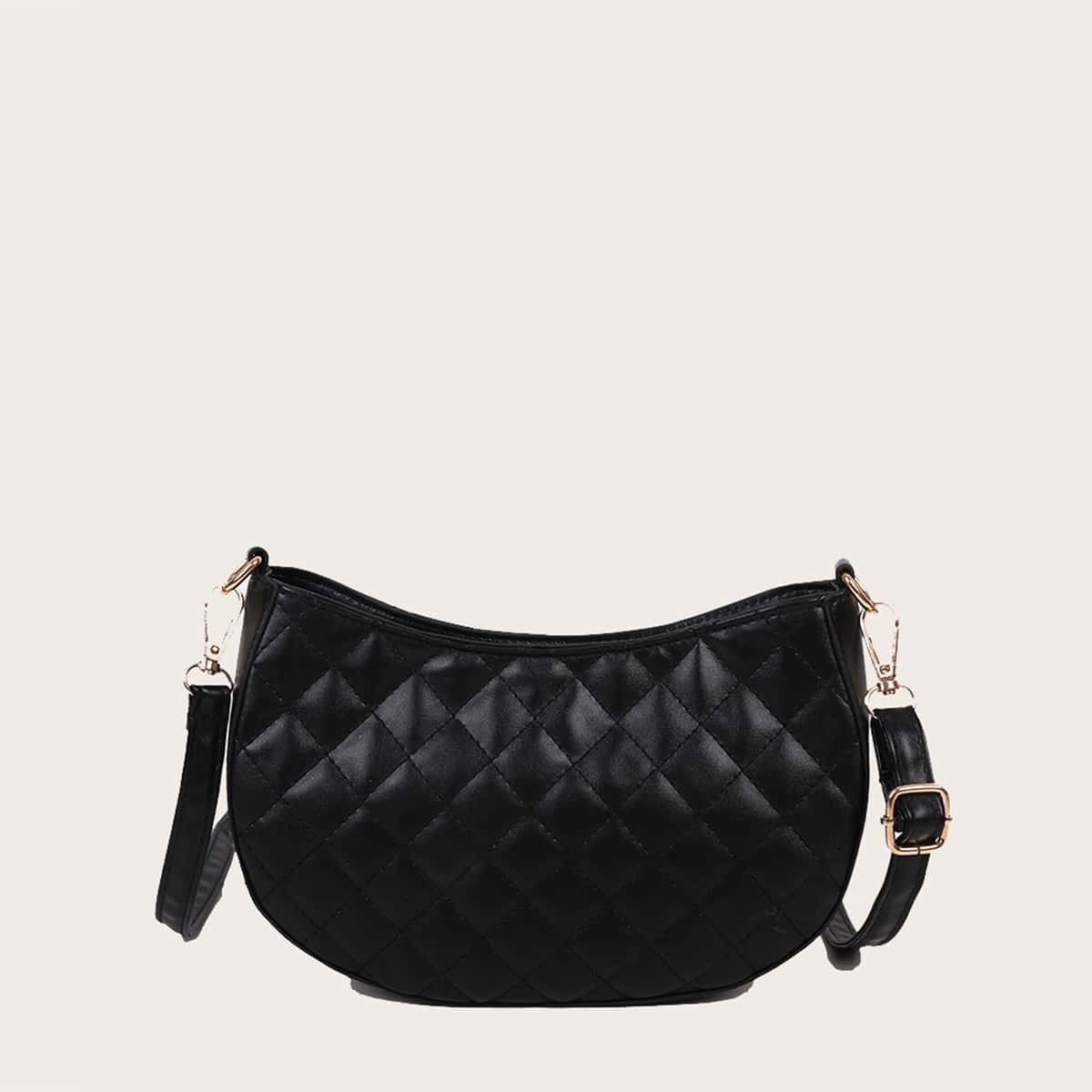 

Quilted Crossbody Bag, Black